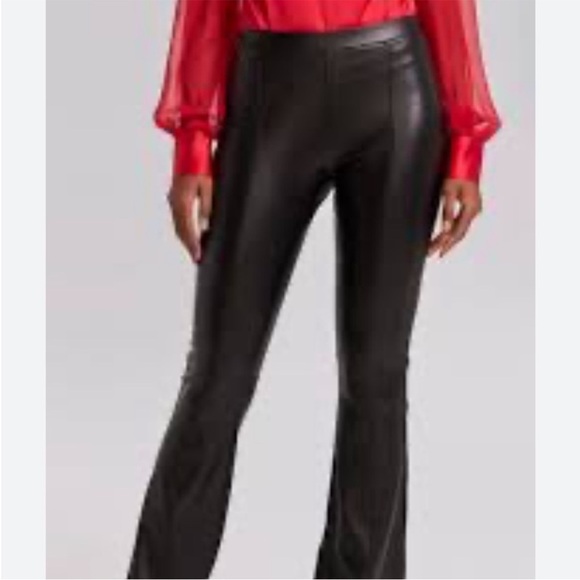 Generation Love Pant ZAYLA VEGAN LEATHER LEGGINGS Flare Leg Black Size S NEW - Picture 2 of 16